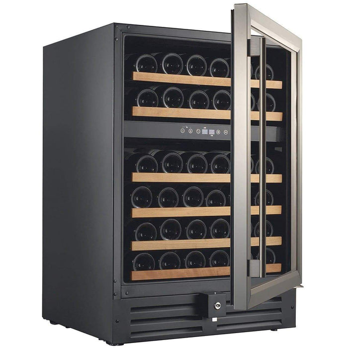 Smith and Hanks 46 Bottle Dual Zone Wine Cooler, Stainless Steel Door Trim - RW145DR