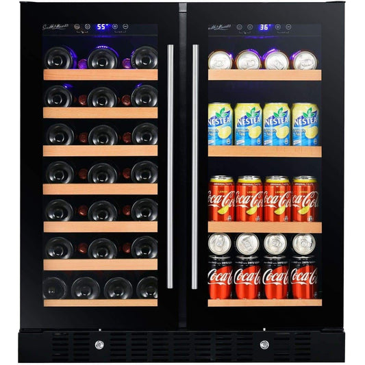 Smith and Hanks Wine & Beverage Cooler, Smoked Black Glass Door - BEV176D