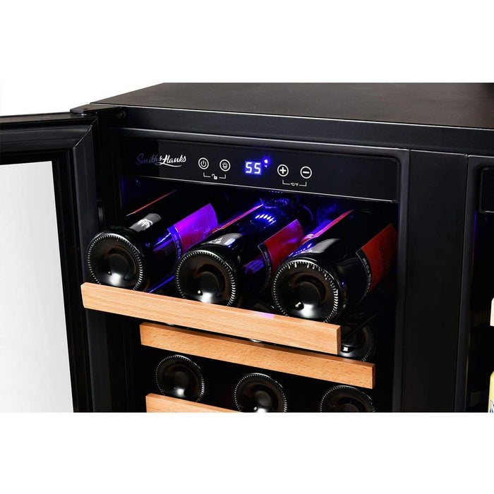 Smith and Hanks Wine & Beverage Cooler, Smoked Black Glass Door - BEV176D