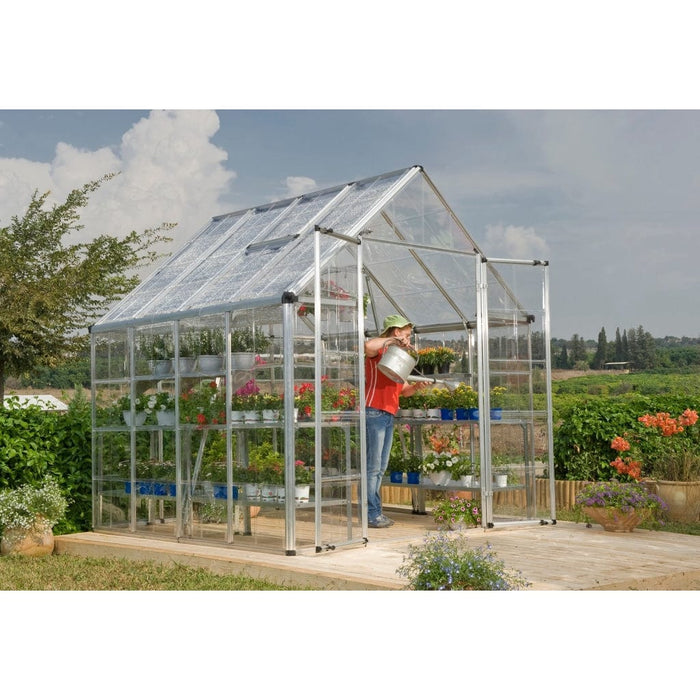 Palram - Snap & Grow 8' x 8' Greenhouse - Silver - HG8008