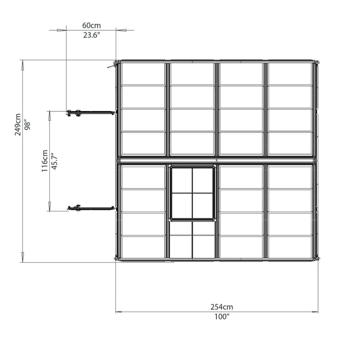 Palram - Snap & Grow 8' x 8' Greenhouse - Silver - HG8008