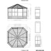 Sojag™ Charleston Solarium 4-Season Sunroom Kit / Patio Gazebo - Dark Gray with Steel Roof