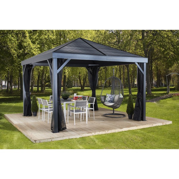 Sojag Gazebo South Beach 12x12 Aluminum Gazebo - Light Grey