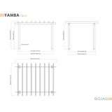 Sojag Yamba Pergola with Adjustable Shade Grey