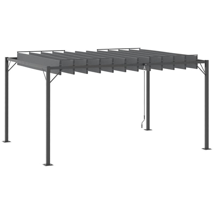 Outsunny 13' x 10' Outdoor Louvered Pergola - 84C-341V01