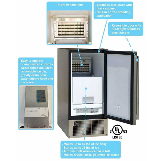 Sunpentown Under-Counter Ice Maker IM-60YUS