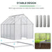 Outsunny 8' x 6' Aluminum Outdoor Greenhouse, Polycarbonate Walk-in Garden Greenhouse - 845-540V01SR