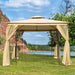Outsunny 10' x 10' Outdoor Patio Gazebo Canopy with 2-Tier Polyester Roof - 01-0874