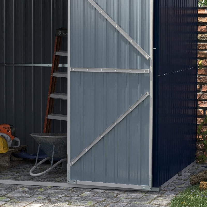 Outsunny 11' x 6' x 6' Steel Garden Storage Shed - 845-680GY