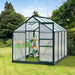 Outsunny 6' x 8' x 7' Polycarbonate Portable Walk-In Garden Greenhouse - 845-059
