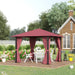 Outsunny 10' x 10' Patio Gazebo Aluminum Frame Outdoor Canopy - 84C-322WR