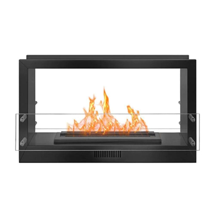 The Bio Flame 38-Inch Firebox DS Built-in See-Through Ethanol Fireplace