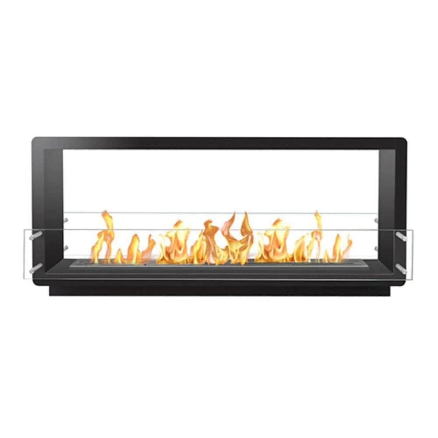 The Bio Flame 60-Inch Firebox DS - Built-in See-Thru Ethanol Fireplace