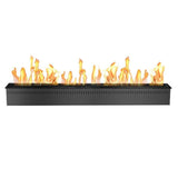 The Bio Flame 60-Inch Smart Black or Stainless Steel Remote Controlled Ethanol Burner