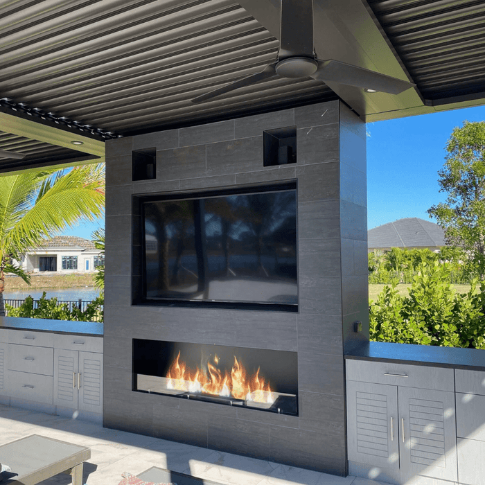The Bio Flame 72-Inch Indoor/Outdoor Ethanol Fireplace Burner