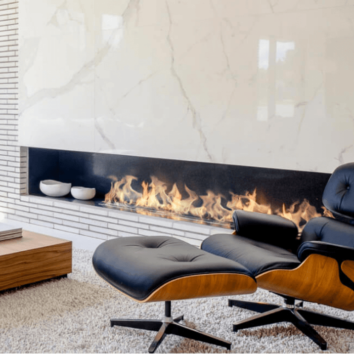 The Bio Flame 96-Inch Smart Firebox SS - Built-in Ethanol Fireplace
