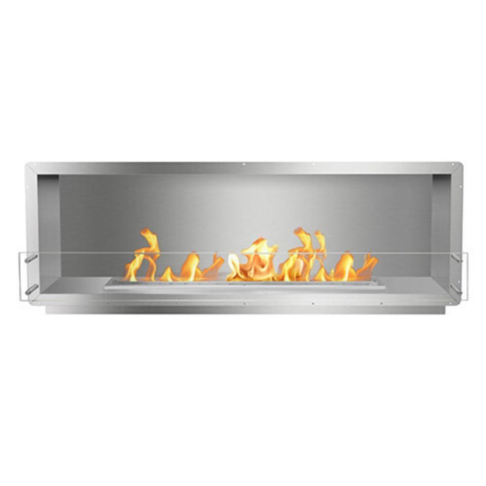 The Bio Flame 72-Inch Firebox SS - Built-in Ethanol Fireplace