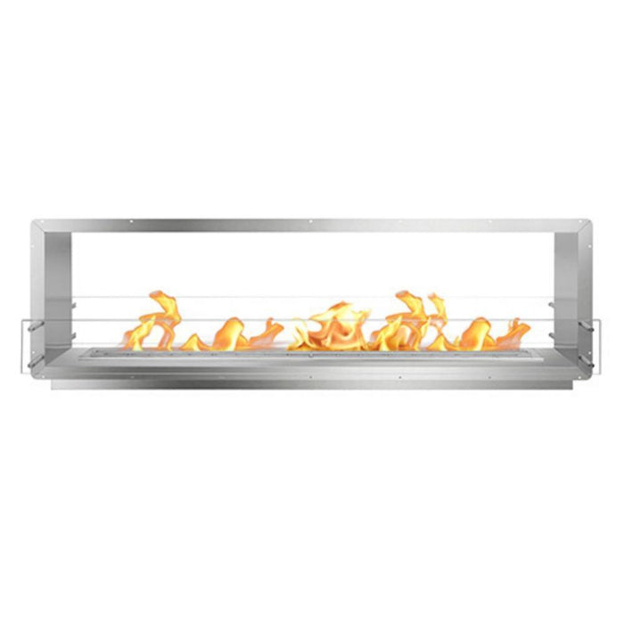 The Bio Flame 84-Inch Firebox DS - Built-in See-Though Ethanol Fireplace