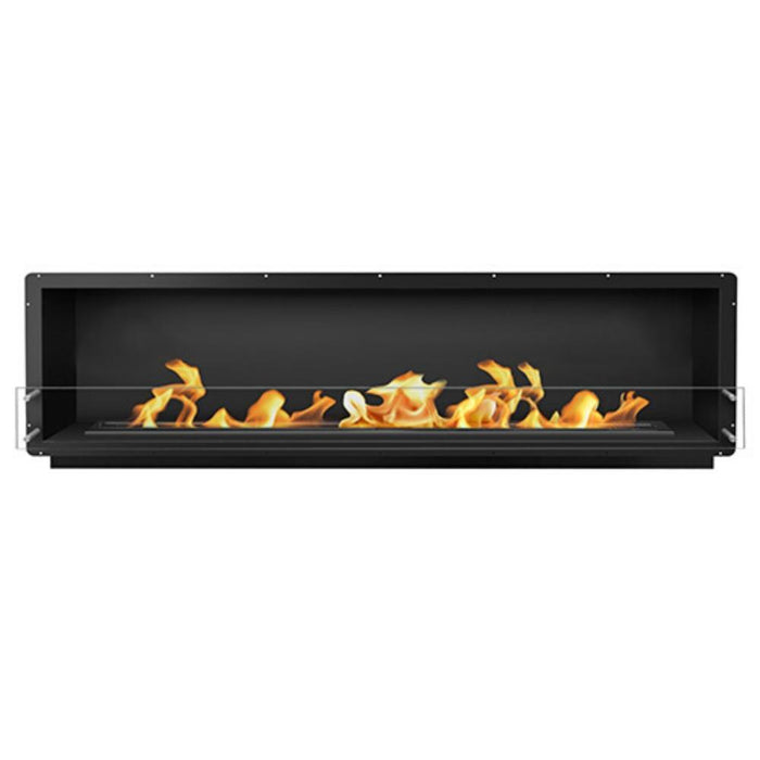 The Bio Flame 96-Inch Firebox SS - Built-in Ethanol Fireplace