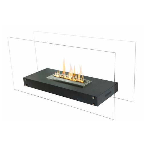 The Bio Flame Evoque 35-Inch Free Standing Glass Ethanol Fireplace