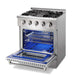 Thor Kitchen 30 in. Propane Gas Burner/Electric Oven Range in Stainless Steel, HRD3088ULP