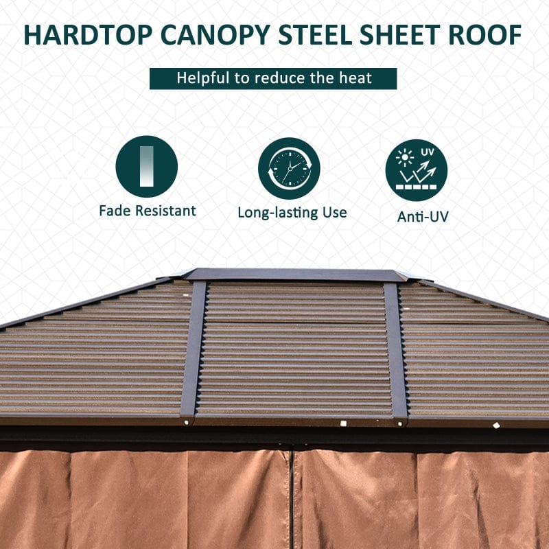 Outsunny 10' x12' Hardtop Gazebo - 84C-040