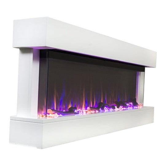 TouchstoneChesmont White 50" Wall Mount 3-Sided Smart Electric Fireplace - 80033