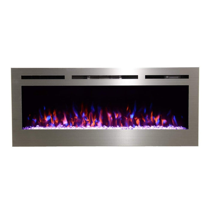 Touchstone The Sideline 50 Stainless Steel 50" Recessed Electric Fireplace - 86273