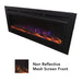 Touchstone The Sideline Steel Mesh Screen Non Reflective 60" Recessed Electric Fireplace - 80047