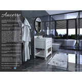 Ancerre Elizabeth Bathroom Vanity with Sink and Carrara White Marble Top Cabinet Set - VTS-ELIZABETH-36-W-CW - Backyard Provider