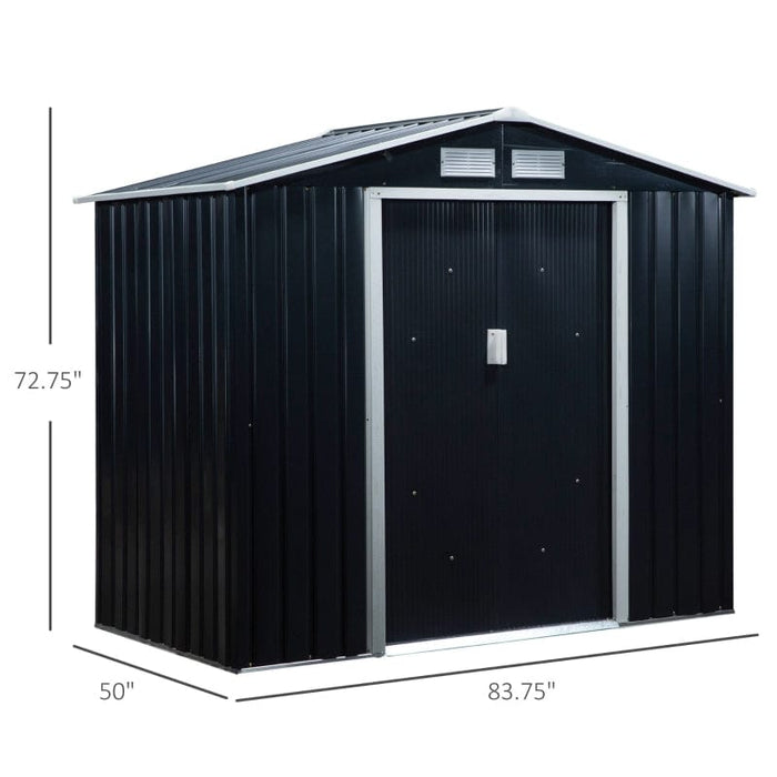 Outsunny 7'x4' Metal Outdoor Shed - 845-030CG