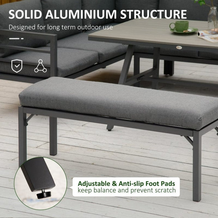 Outsunny 4 Piece Aluminum Patio Dining Furniture Set - 84B-818