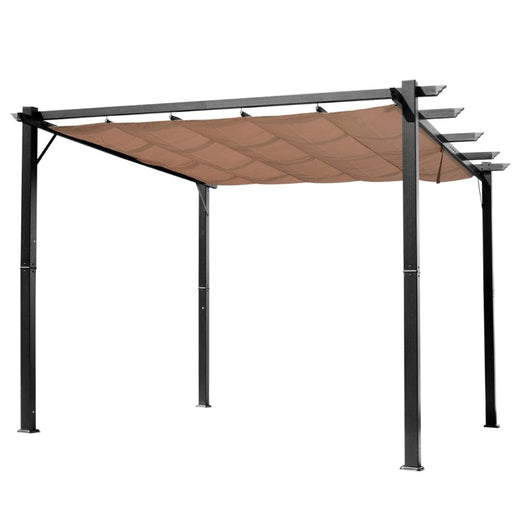 Outsunny 10' x 13' Outdoor Pergola Gazebo Backyard Canopy Cover - 84C-055BK