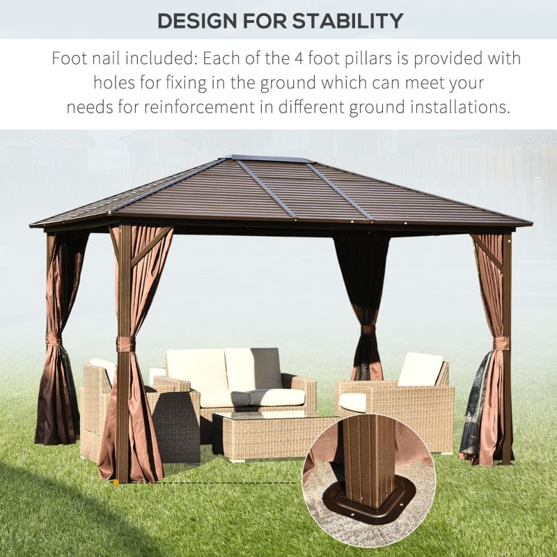 Outsunny 10' x12' Hardtop Gazebo - 84C-040