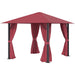 Outsunny 10' x 10' Patio Gazebo Aluminum Frame Outdoor Canopy - 84C-322WR