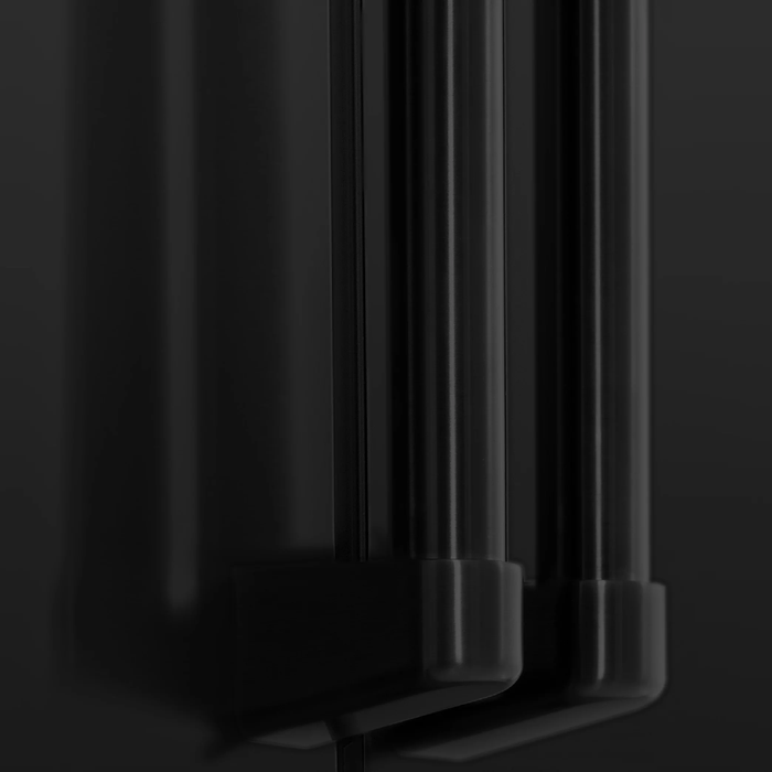 ZLINE 36 inch French Door Refrigerator with Water Dispenser, Ice Maker in Fingerprint Resistant Black Stainless Steel, RFM-W-36-BS