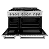 ZLINE Appliance Package - 48 in. Dual Fuel Range, Range Hood, Microwave Drawer, 3 Rack Dishwasher, Refrigerator, 5KPR-RARH48-MWDWV