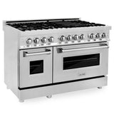 ZLINE Appliance Package - 48 in. Dual Fuel Range, 48 in. Range Hood, 2KP-RARH48