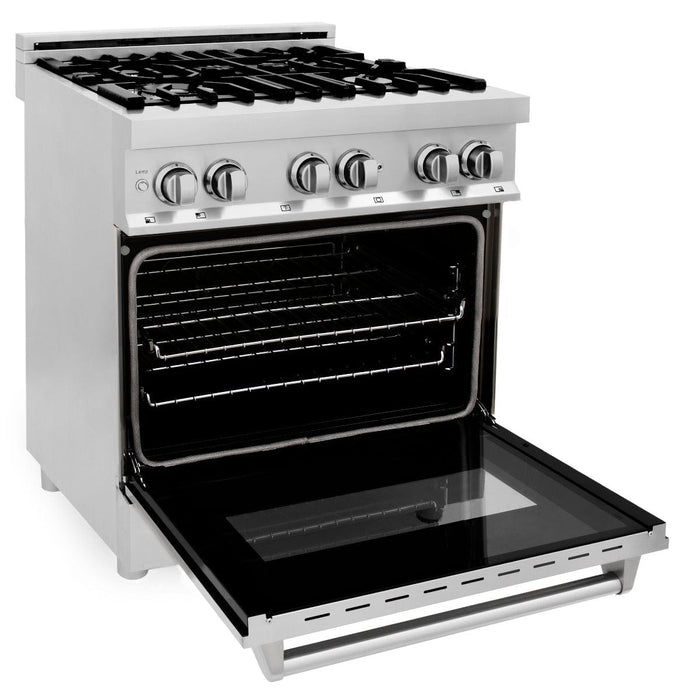 ZLINE 30 in. Professional Gas Burner, Electric Oven Stainless Steel Range, RA30